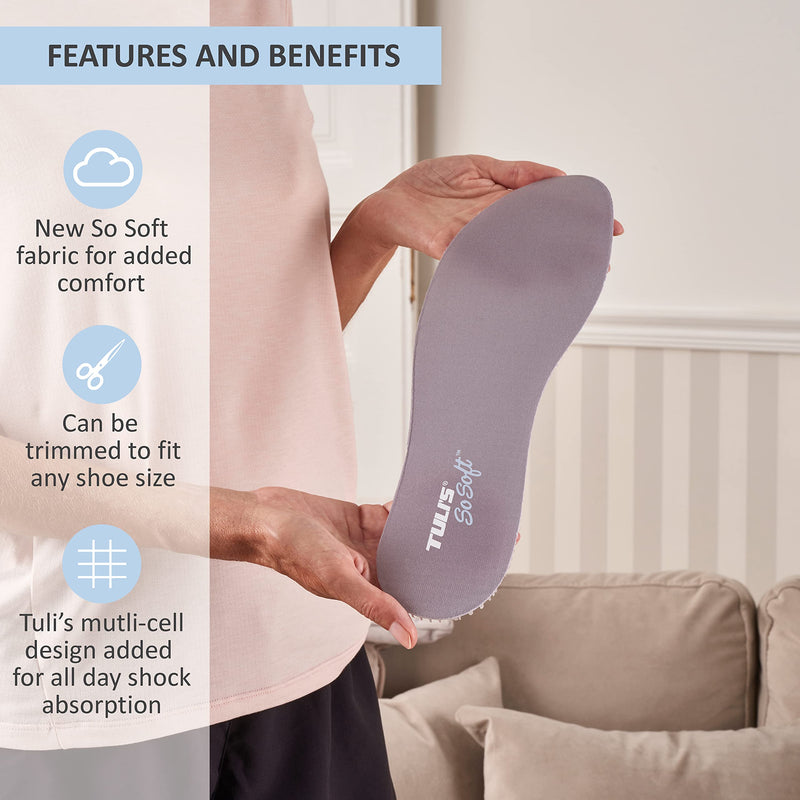 Tuli'S So Soft Insoles - Full Shoe Insoles With Thermoplastic Shock Absorbing Gel - Relieves Heel Spurs, Plantar Fasciitis, Flat Foot - Easy To Cut To Size, 30.5 X 11 X 0.5 Cm - NewNest Australia