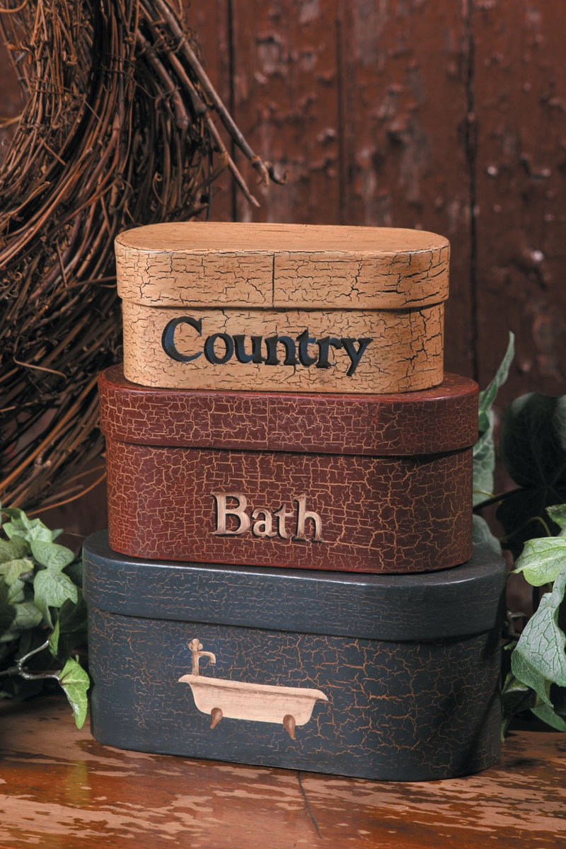 NewNest Australia - Your Heart's Delight 8 by 4-Inch Country Bath Nesting Boxes, Large 