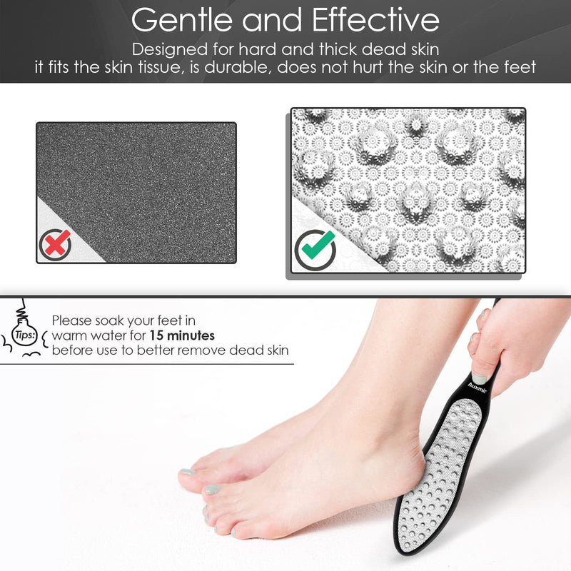 Auxmir Callus File Callus Planer, Upgrade 3 in 1 Design, Coarse/Fine/Mini Callus Rasp Foot File Callus Remover for Pedicure, Foot Care, Double Sided, Rustproof, 1 Piece 1 Piece (Pack of 1) - NewNest Australia