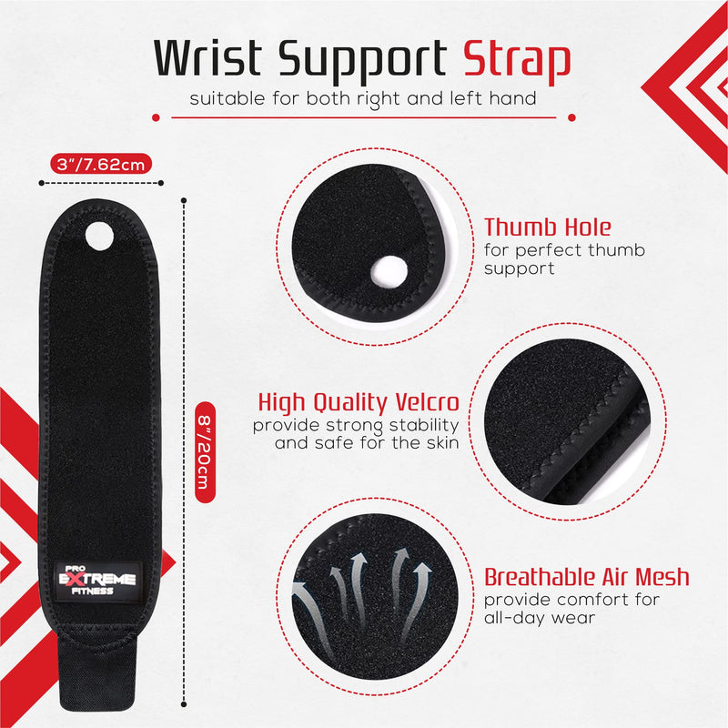 Pro Extreme Fitness Wrist Supports - Adjustable Braces For Pain Relief - Wrist Splint For Men and Women - Ideal for Carpal Tunnel,Tendonitis, and Sprains - Right and Left (Pack of 2) - NewNest Australia