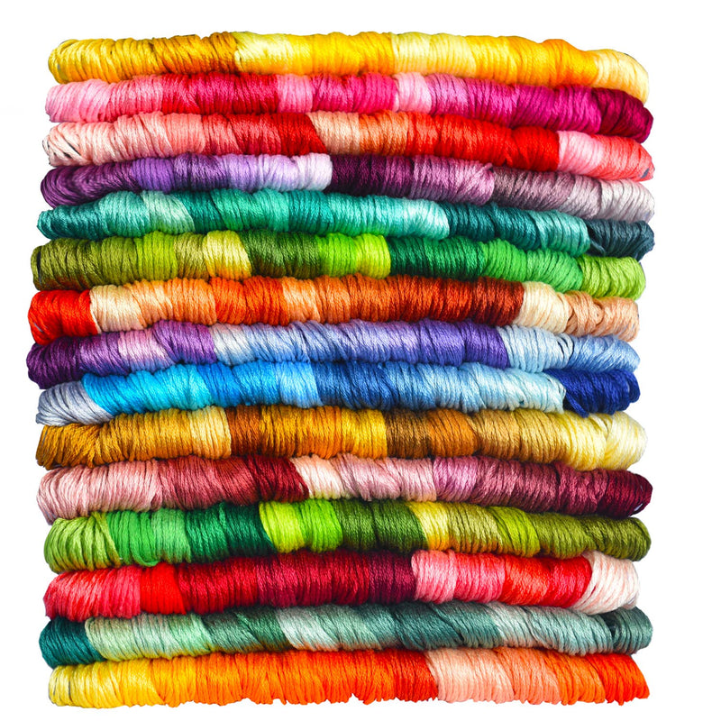 Premium Rainbow Color Embroidery Floss - Cross Stitch Threads - Friendship Bracelets Floss - Crafts Floss - 14 Skeins Per Pack Embroidery Floss, Dark Delft Blue Gradient 153-794 - NewNest Australia