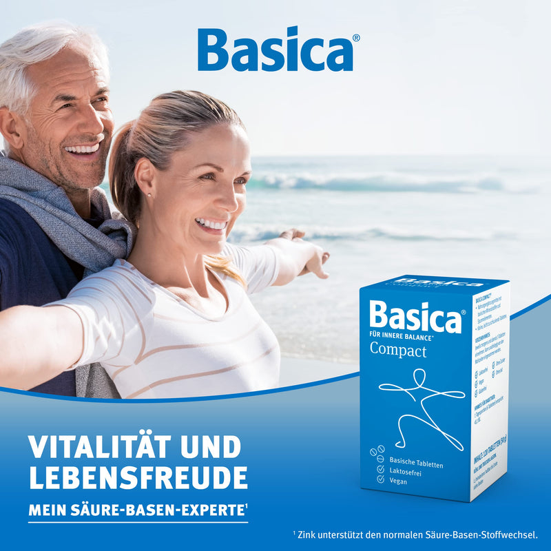 Basica Compact, Practical Alkaline Tablets For At Home And On The Go, For Alkaline Fasting And Detox, Vegan, Lactose-Free, Without Sweeteners And Sugar, With Valuable Alkaline Minerals And Trace Elements For A Balanced Acid-Base Balance... - NewNest Australia