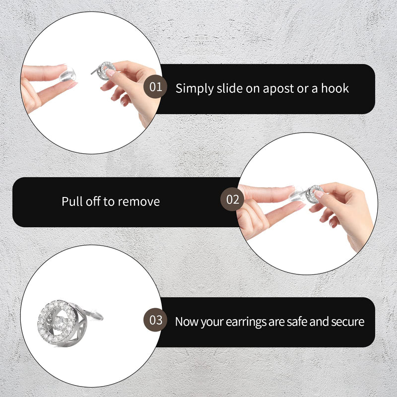 Nkwuire 6 Styles Silicone Earring Backs for Studs, 600 Pcs Clear Soft Earring Backings Hypoallergenic Plastic Rubber Earring Backs Clutch Stoppers Replacement Kits for Fish Hook Earring Studs Hoops - NewNest Australia