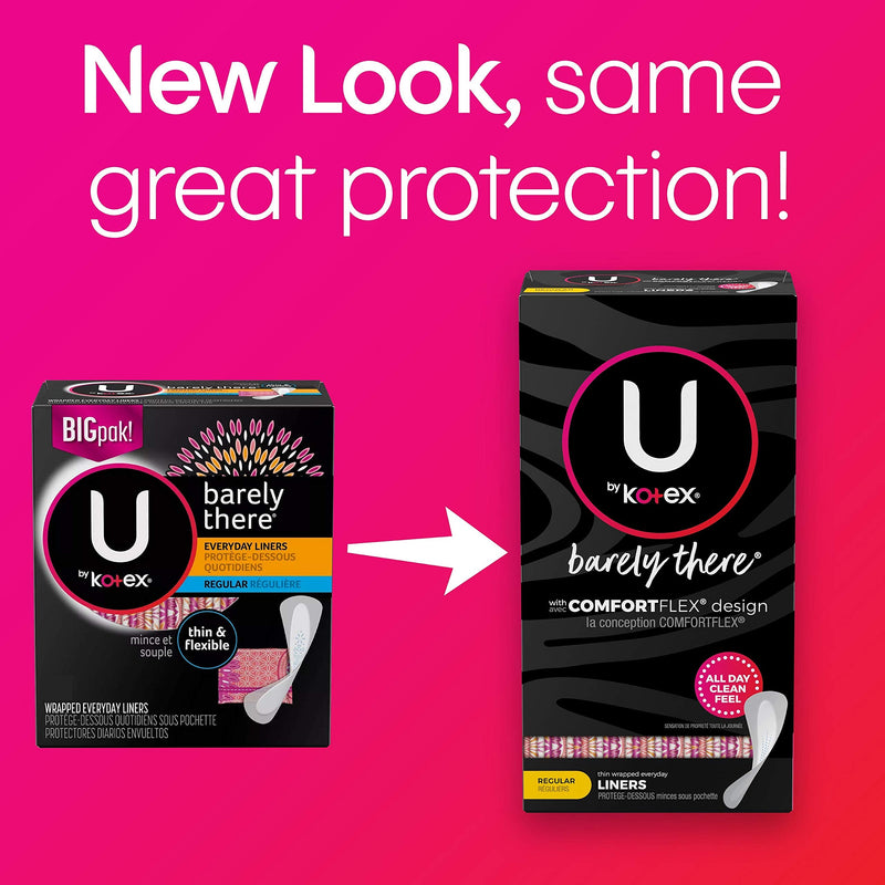 Barely There Thin Panty Liners, Light Absorbency, Regular Length, Unscented 100 Count (Pack of 1) - NewNest Australia