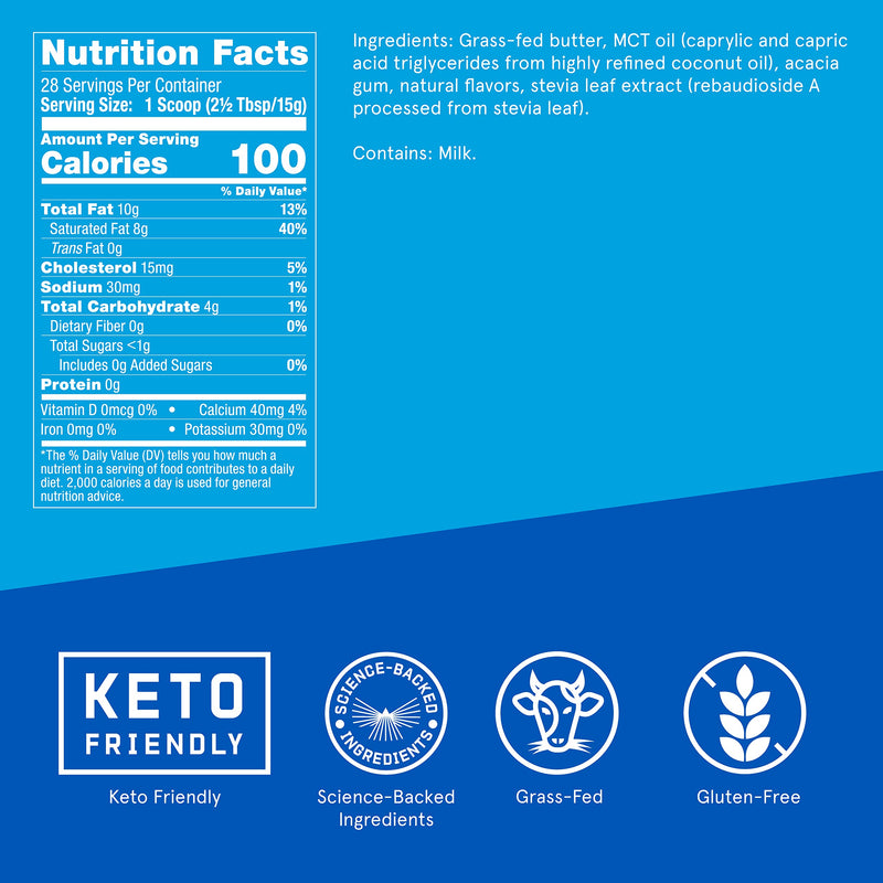 Bulletproof French Vanilla Creamer, 14.8 Ounces, Keto Coffee Creamer with MCT Oil and Grass-Fed Butter - NewNest Australia