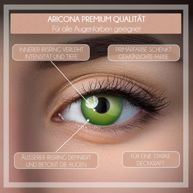 aricona contact lenses daily lenses - green contact lenses colored - Magic Green - Halloween contact lenses without strength for Halloween & costume parties - NewNest Australia