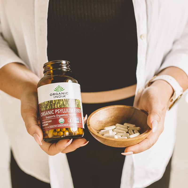 Organic India Psyllium Herbal Powder - Whole Husk Fiber, Healthy Elimination, Keto Friendly, Vegan, Gluten-Free, USDA Certified Organic, Non-GMO, Soluble & Insoluble Fiber Source - 12 Oz Canister (Pack of 1) 12 Ounce (Pack of 1) - NewNest Australia