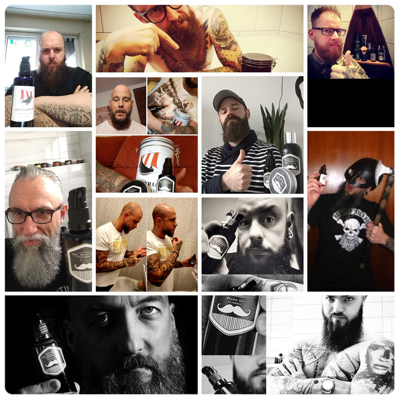 Beard oil beard care made in Germany - Mr. Burton's Barbarian Beard Oil - 50ml natural with argan oil vegan organic 50 ml (pack of 1) - NewNest Australia