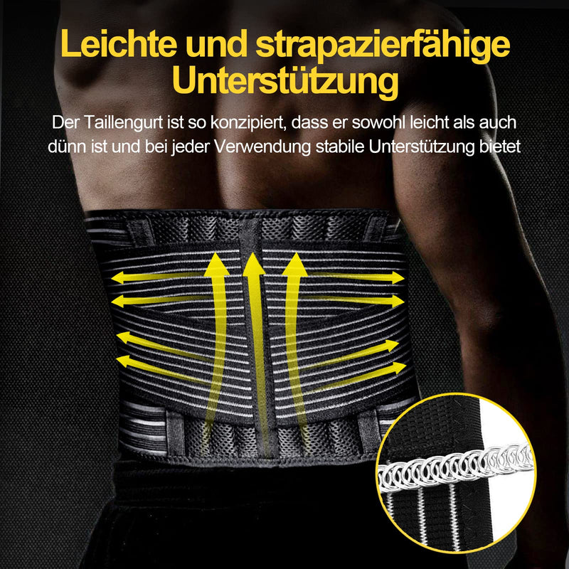 Trilink back bandage back strap for men and women back strap for relieving pain back bandage lumbar vertebra with reinforcement springs and double adjustment straps L - NewNest Australia