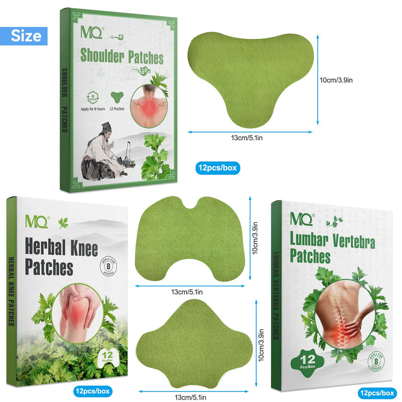 36pcs Pain Relief Patch, Wormwood Knee Patch, Heat Patch Neck, Lumbar Pain Relief Patch, Portable Moxibustion Patch for Pain Relief 3 - NewNest Australia