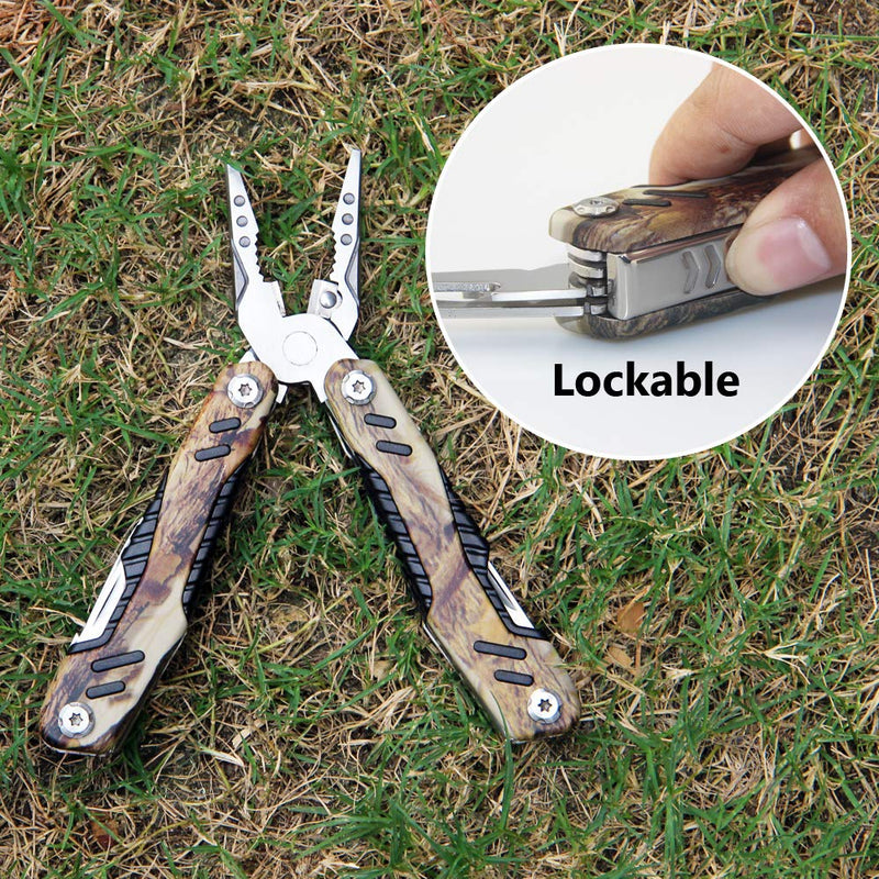 Poeland Multitool Pliers, 14 in 1 Multi tool with Safety Locking, Portable Pocket Knife for Outdoors, Survival, Camping, Fishing, Hunting, Hiking - NewNest Australia