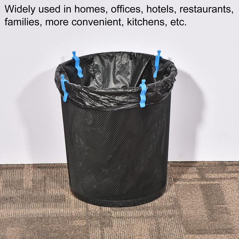 MECCANIXITY Garbage Bin Clip, Kitchen Trash Can Bag Clips Waste Basket Garbage Bin Clamp Bag Clip Blue, Pack of 12 - NewNest Australia