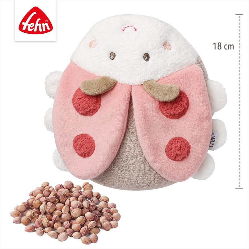 Fehn Cherry Stone Pillow Baby Beetle - Soothing Heat Pillow And Cold Pillow For Babies And Children From 0+ Months - Grain Pillow For Oven - Cherry Stone Pillow As A Baby Gift For Birth - NewNest Australia