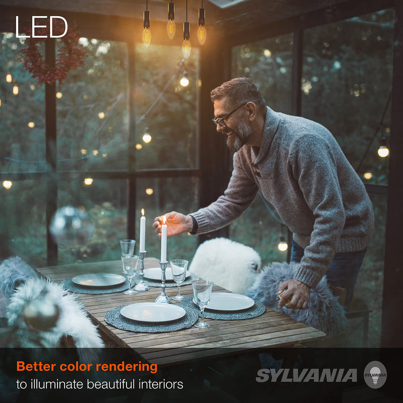 SYLVANIA ECO LED B10 Light Bulb, 40W=4.5W, 7 Year, 300 Lumens, Non-Dimmable, Clear, 2700K, Soft White - 6 Pack (40878) Soft White (2700K) 6 Count (Pack of 1) - NewNest Australia