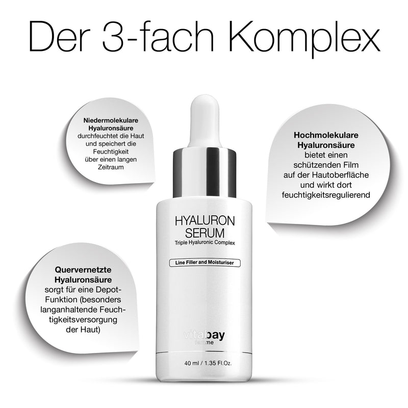 Vitabay Hyaluronic Acid Serum 40 ml • Triple hyaluronic acid for dry facial skin & anti-aging - NewNest Australia