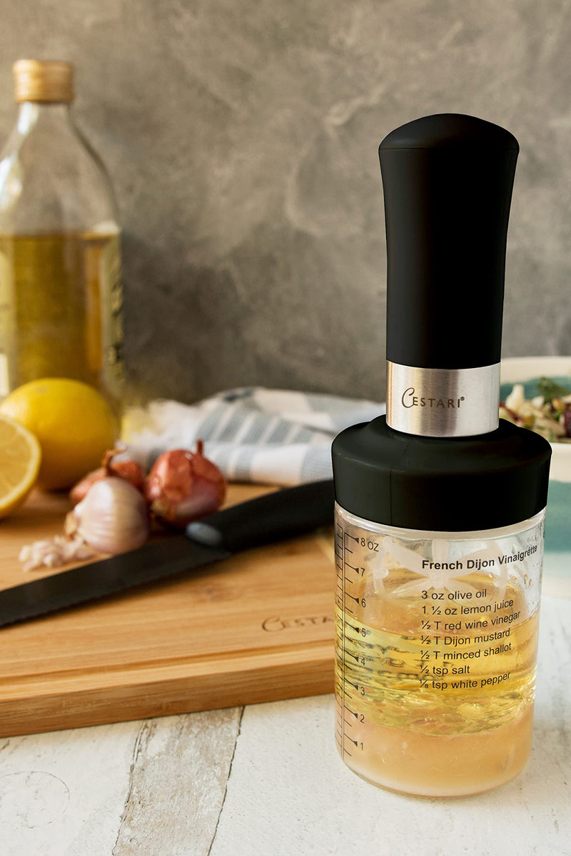 Glass Salad Dressing Bottle: Premium Borosilicate Salad Dressing Shaker with Mixer Insert  Leak Proof Salad Dressing Blender and Dispenser with Measurements and Recipes  Reusable Vinaigrette Cruet Black - NewNest Australia
