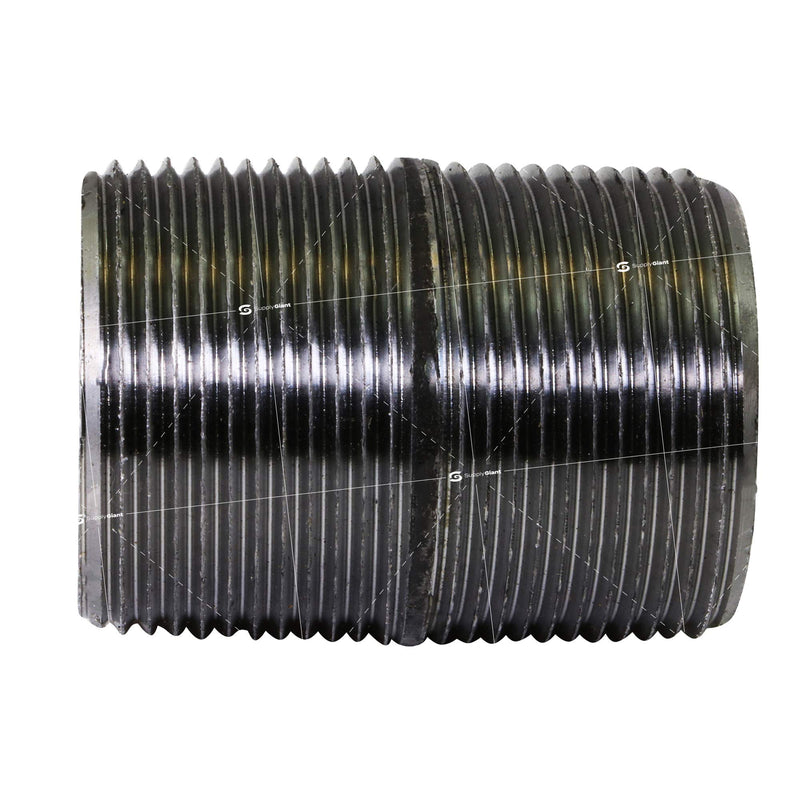 Supply Giant 3/4 Inch Black Pipe Nipple, Three Quarter Inch Malleable Steel Pipes Nipples Fitting Closed, Build DIY Vintage Furniture, 3/4" x 1" (Pack Of 10) - OQCM3400-10 Pack of 10 - NewNest Australia
