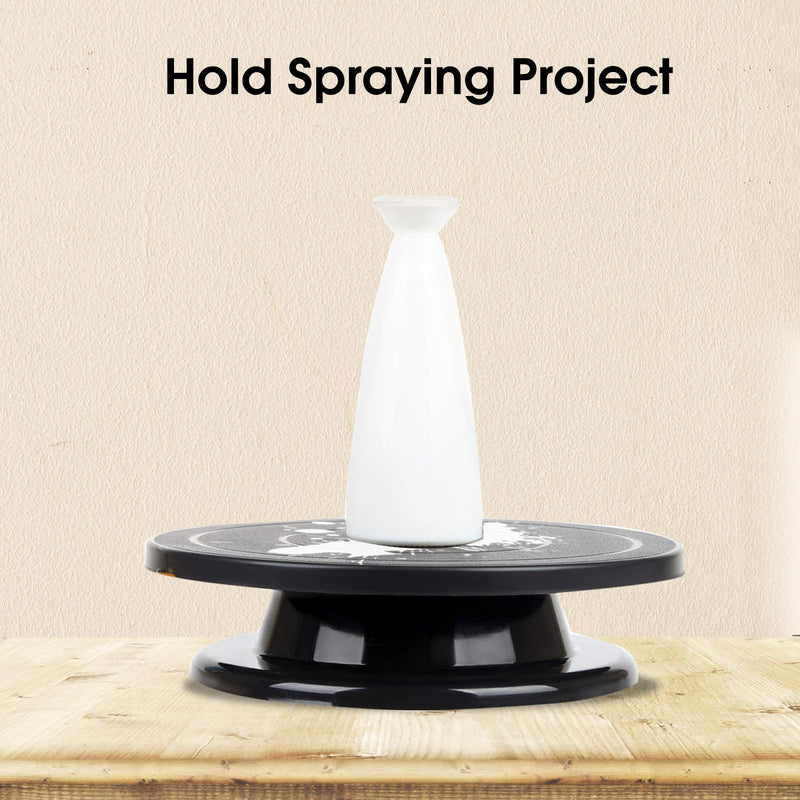 Kootek 11 Inch Rotate Turntable Sculpting Wheel Revolving Cake Turntable Black Painting Turn Table Lightweight Stand for Paint Spraying Spinner, Cake Decorating, Displaying Item - NewNest Australia