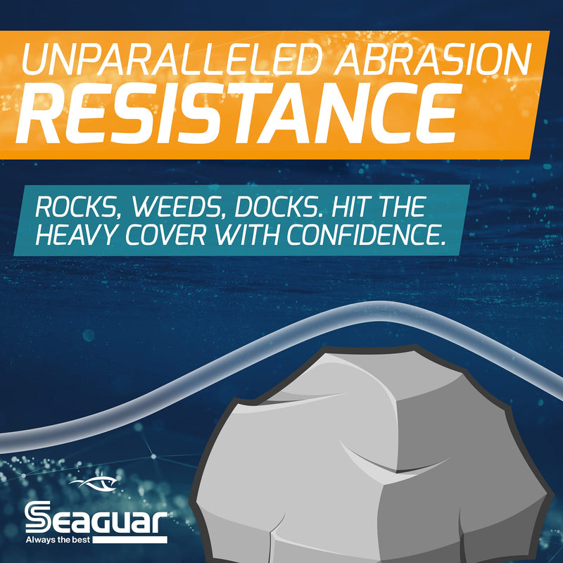 Seaguar AbrazX, Abrasion Resistant, Premium 100% Fluorocarbon Performance Fishing Line, Virtually Invisible 15-Pounds - NewNest Australia