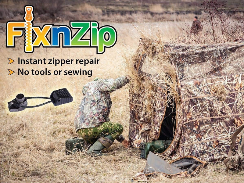 FixnZip (Black Nickel) - Universal Zipper Repair Kit for Jackets, Luggage, Bags - Backpack Zipper Replacement Repair Kit - Instant Zipper Fix - (S,M,L) - Made in The USA - NewNest Australia