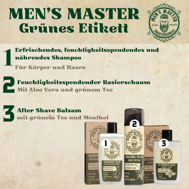 Men'S Master After Shave Balm With Green Tea, Menthol | After Shave For Men | Moisturizing And Nourishing After Shave Product | Beard Balm Men | Face Care Men | Paraben-Free - NewNest Australia