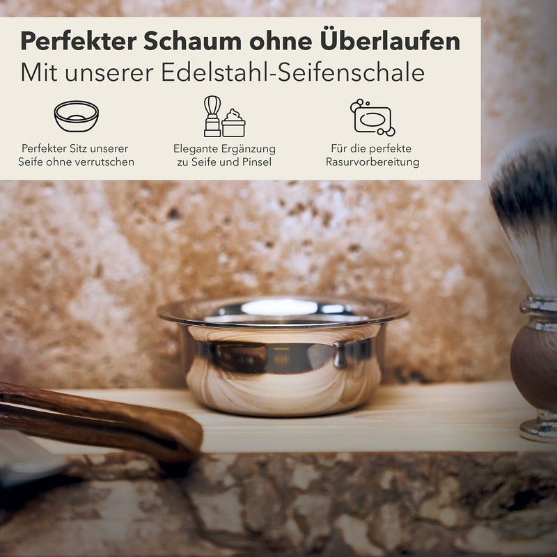 Störtebekker® Premium shaving bowl - stainless steel shaving pot - high-quality bowl for foaming - suitable for any shaving soap - shaving bowl - including high-quality packaging - NewNest Australia