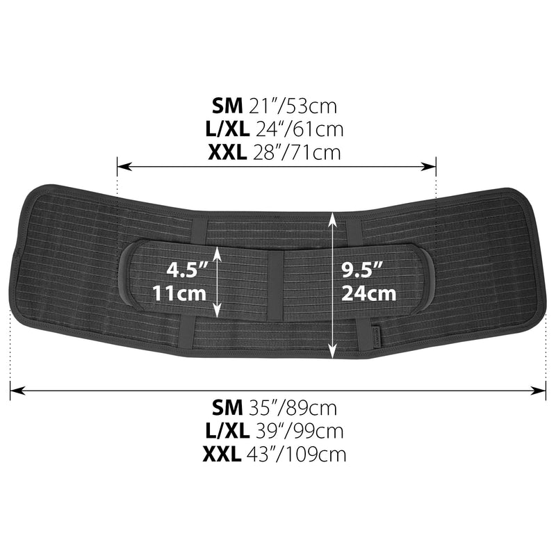 ORTONYX Breathable 9.5" Abdominal Binder/Postpartum Postoperative Wrap/Abdomen Hernia Support Belt for Men and Women - XXL (42"-48") Black 2X-Large (42"-48") - NewNest Australia