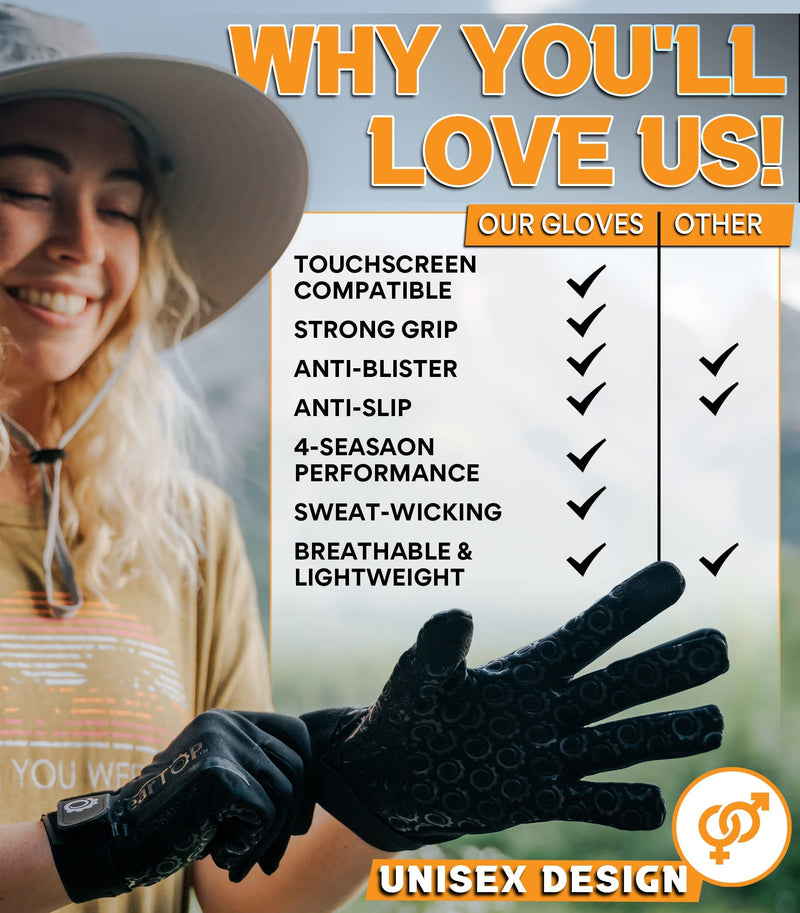 GearTOP Gloves with Touchscreen Fingers - The only Lightweight Glove Liners for Cold Weather Men Need - Mens Black Gloves - Touchscreen Driving Gloves Small - NewNest Australia