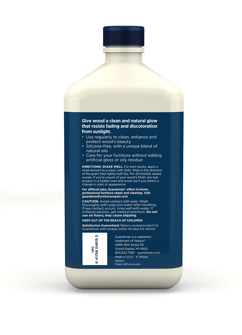 Guardsman 461500 Clean & Polish For Wood Furniture - Cream Polish - Silicone Free, UV Protection - 16 oz, 1 Count - NewNest Australia
