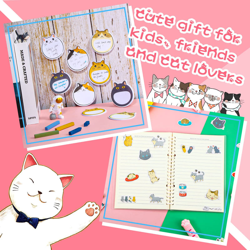 400 Pieces Cute Cat Stationery Set Cartoon Kawaii Stationary Cute School Supplies Including Gel Ink Pens Sticky Memos Notes Telescopic Pencil Pouch Bag Correction Tapes Album Sticker for School Office - NewNest Australia