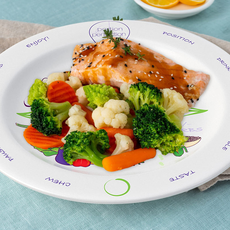 Bariatric Melamine Portion Control Plate 8” For Weight Loss After Surgery. Health Eating Educational Visual Tool For Gastric Sleeve, Bypass Or Band With Protein, Carbs And Vegetables - NewNest Australia