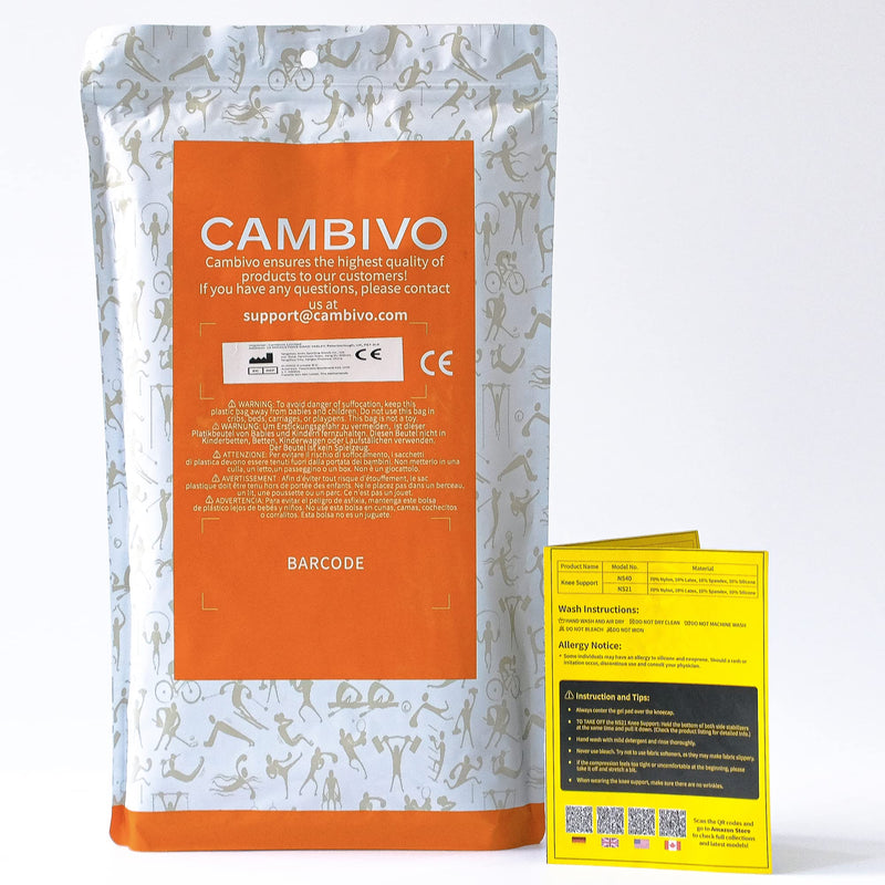 Cambivo 2 X Knee Support For Men And Women, Knee Pads With Side Stabilizers And Patella Gel Pad, Bandage Knee Support For Running, Sports, Acl, Arthritis, Meniscus Tear, Pain Relief - NewNest Australia