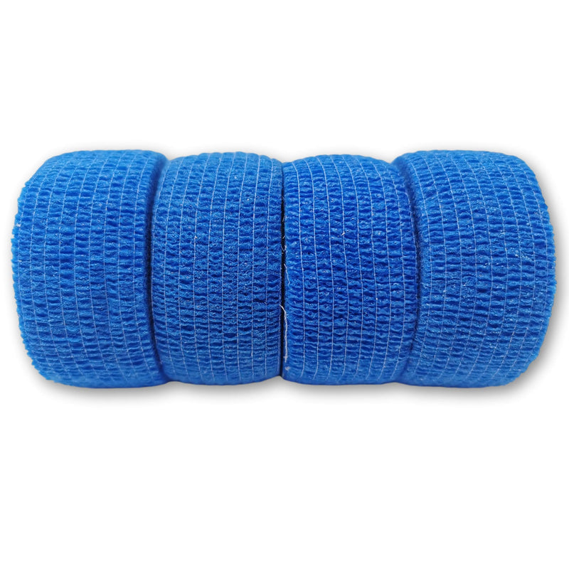 Lisacare Finger Plasters Self-Adhesive Elastic, Waterproof, Dust, Grease And Dirt-Repellent Plasters - Choice Of Colors - 4 Rolls Each 2.5 Cm X 4.5 M 2424 Blue 4 - NewNest Australia