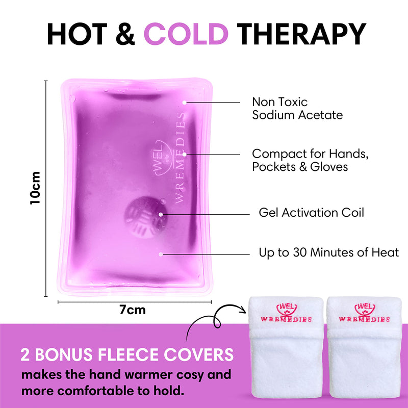 Wremedies for Easier Living Reusable Hand Warmers Gel Click & Heat for Cold Hands Heat Pads Pocket Warmers Instant Heat Arthritis Aid No Electric Required Purple - NewNest Australia