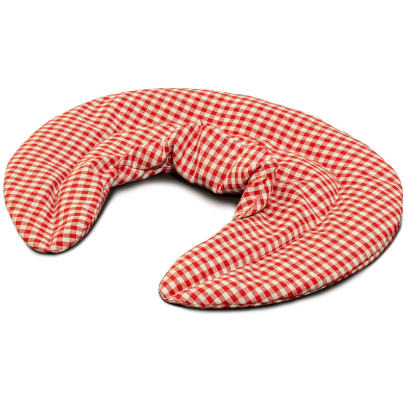 Neck pillow with stand-up collar - cherry stone pillow - neck pillow heat pillow - 2 in 1 - heat and cold possible - cherry stone pillow, red and white - NewNest Australia
