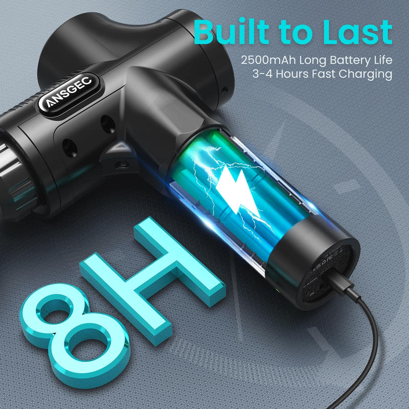 Massage Gun, Muscle Massage Gun With 30 Tuned Intensity Levels, Muscle Massager With Lcd Display Touch Screen, Fascia Gun With 10 Massage Heads, 2500 Mah Electricity - NewNest Australia