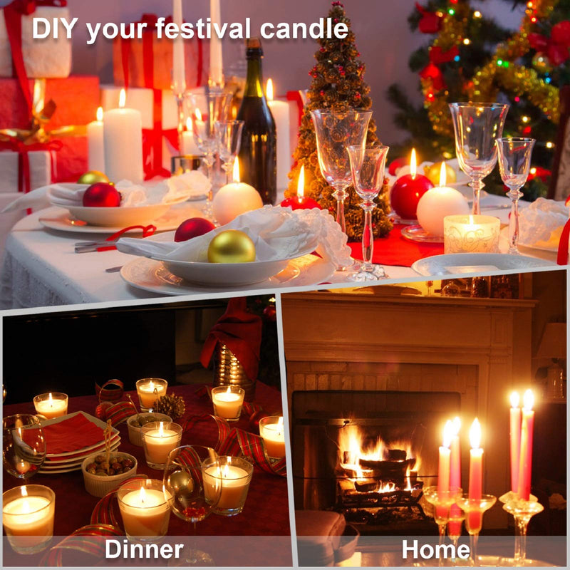 DINGPAI Candle Making Kit, DIY Candles Craft Tools,1pc Candle Make Pouring Pot,50pcs Candle Wicks, 50pcs Candle Wicks Sticker and 2pcs 3-Hole Candle Wicks Holder Style kit 1 - NewNest Australia