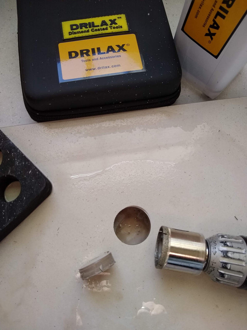 Drilax 1 1/2 Inch Diamond Hole Saw Drill Bit Ceramic Porcelain Tile Glass Marble Granite Countertop Tip Coated Core Bits Holesaw Kitchen Bathroom Shower Faucet Installation 1-1/2 in 1.5 - NewNest Australia