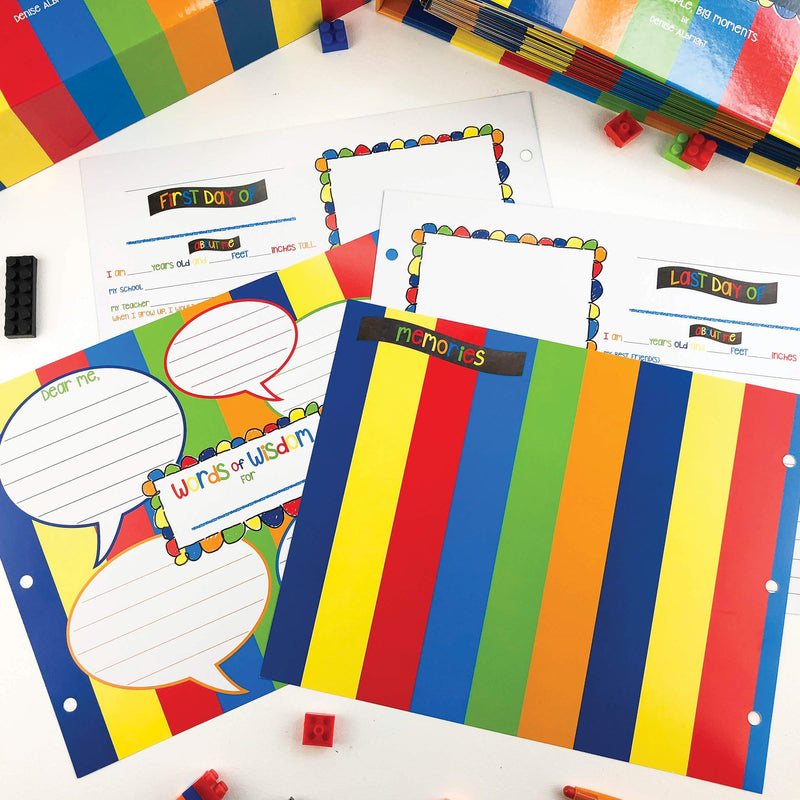 School Memory Scrapbook Refill Extra Pages Kits (Two Grades) for First & Last Day of School for Class Keeper Memory Keepsake Book for Girls Pastel for Girls - NewNest Australia