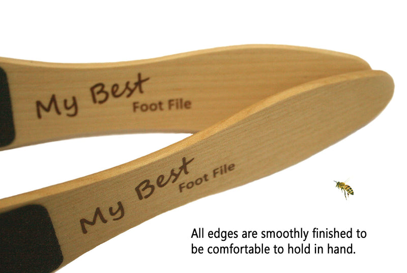 Pedicure tool Foot File double sided wooden eco sustainable birch My Best Design - NewNest Australia