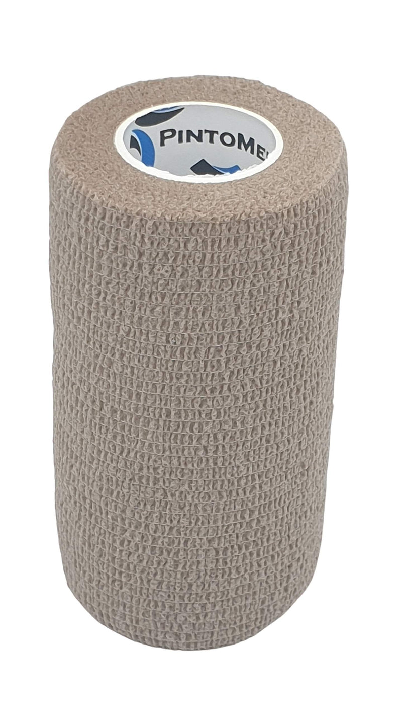 Pintomed Self-Adhesive Bandage Stretched - 10 X Beige Bandages Rolls - 10 Cm X 4.5 M Cohesive Bandage Bandage Fixation Bandage Self-Adhesive Health Plaster Sports Tape Piece For Wrist Leg Arm Vet Wrap - NewNest Australia