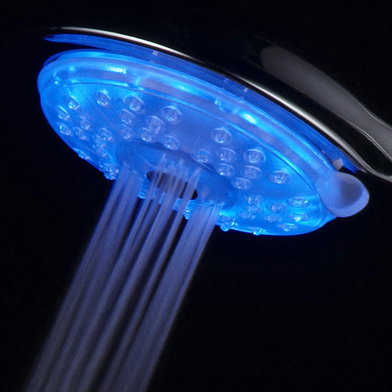 Luminex by PowerSpa 7-Color 4-Setting LED Handheld Shower Head with Air Jet LED Turbo Pressure-Boost Nozzle Technology. 7 vibrant LED colors change automatically every few seconds - NewNest Australia