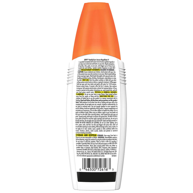 OFF! FamilyCare Bug Spray & Mosquito Repellent, Unscented with Aloe-Vera, 7% Deet 9 oz. - NewNest Australia