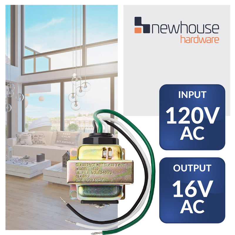 Newhouse Hardware 16TR Doorbell Transformer, Assorted 16V, 10VA - NewNest Australia