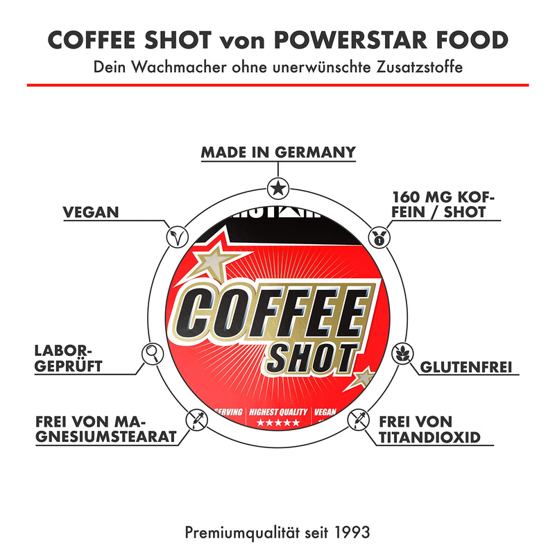 Coffee Shot Energy Pure Set Igerung Wakefulness & Concentration ‚ For Increased Focus And Power Through Caffeine, Guarana, Taurine And Niacin ‚ 12 X 60 Ml Bottles - NewNest Australia