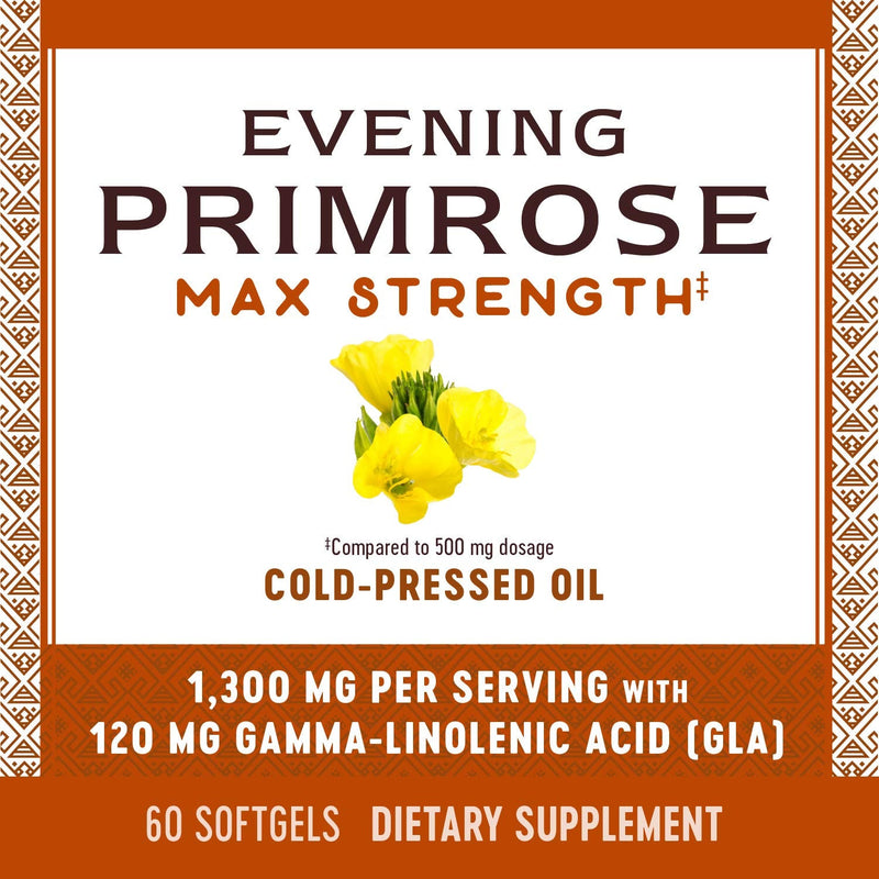 Nature's Way EfaGold® Evening Primrose Max Strength Cold Pressed Oil 1300 mg with 10% GLA, 60 Count 60 Count (Pack of 1) - NewNest Australia