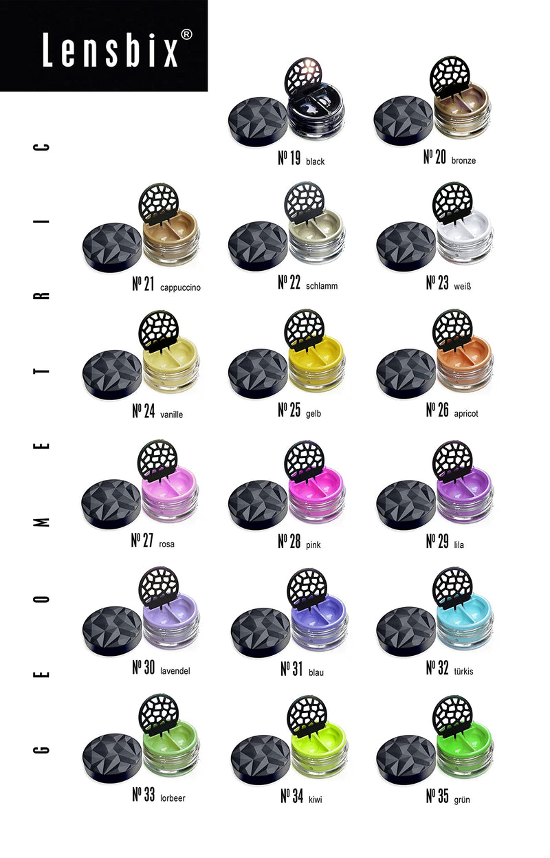 Lensbix contact lens case Geometric. Adult accessory with futuristic 3D lid design. The stylish gift for anyone who likes to wear lenses. (No19 Black) No19 Black - NewNest Australia