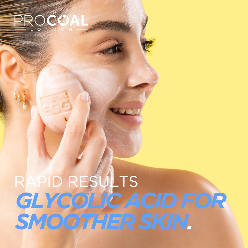 Glycolic Egg Facial Cleansing Soap 100g by Procoal - Glycolic Acid Cleanser For Rejuvenated, Bright and Glowy Complexion, Vegan & Cruelty-free Glycolic Egg - NewNest Australia