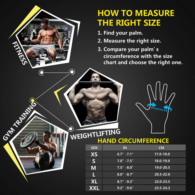 ihuan Ventilated Weight Lifting Gym Workout Gloves with Wrist Wrap Support for Men & Women, Full Palm Protection, for Weightlifting, Training, Fitness, Hanging, Pull ups Black Large - NewNest Australia