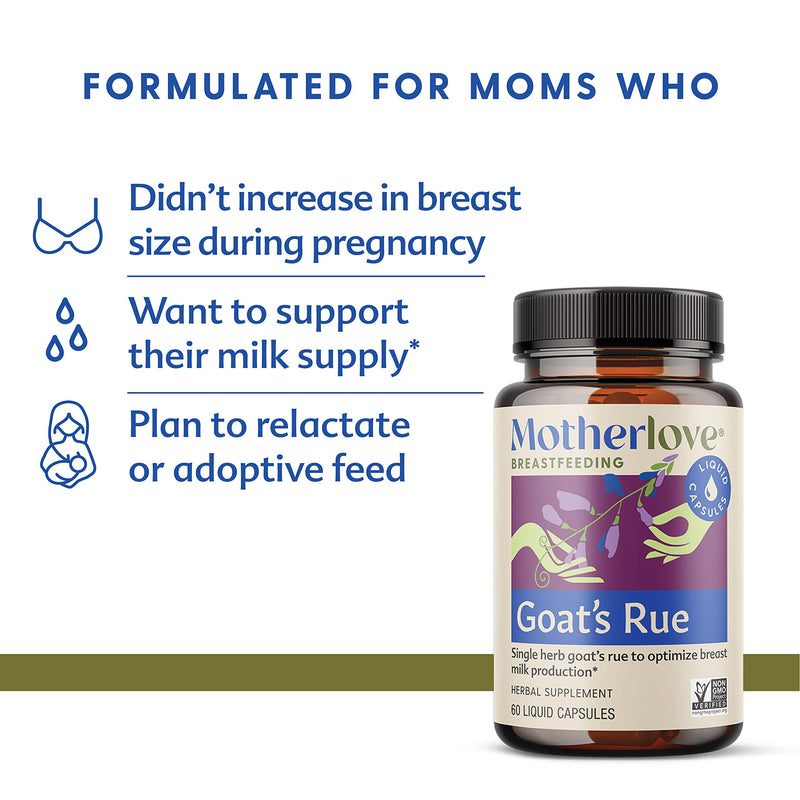 Motherlove Goat’s Rue (60 Liquid caps) Lactation Supplement for Breast Tissue Development & Breast Milk Supply Optimization 60 Count (Pack of 1) - NewNest Australia